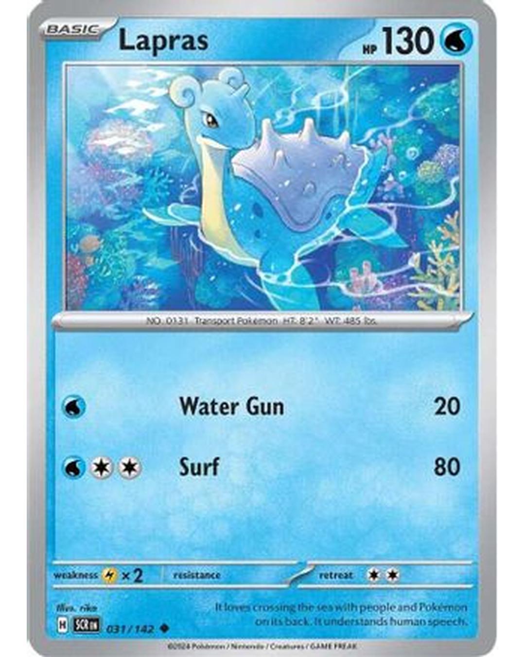 Lapras 031/142  SV07 Stellar Crown - Uncommon