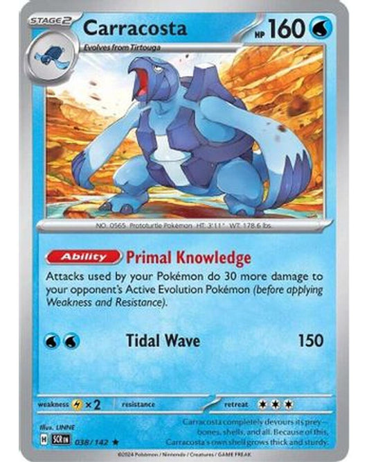 Carracosta 038/142  - Reverse Holofoil SV07 Stellar Crown - Rare