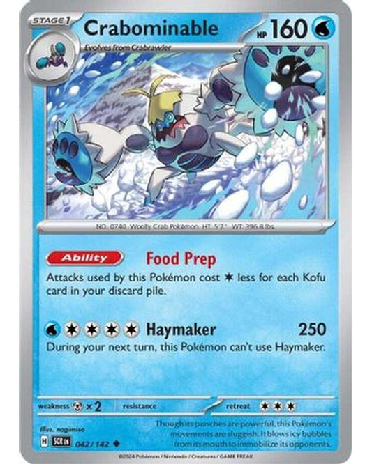 Crabominable 042/142  - Reverse Holofoil SV07 Stellar Crown - Uncommon