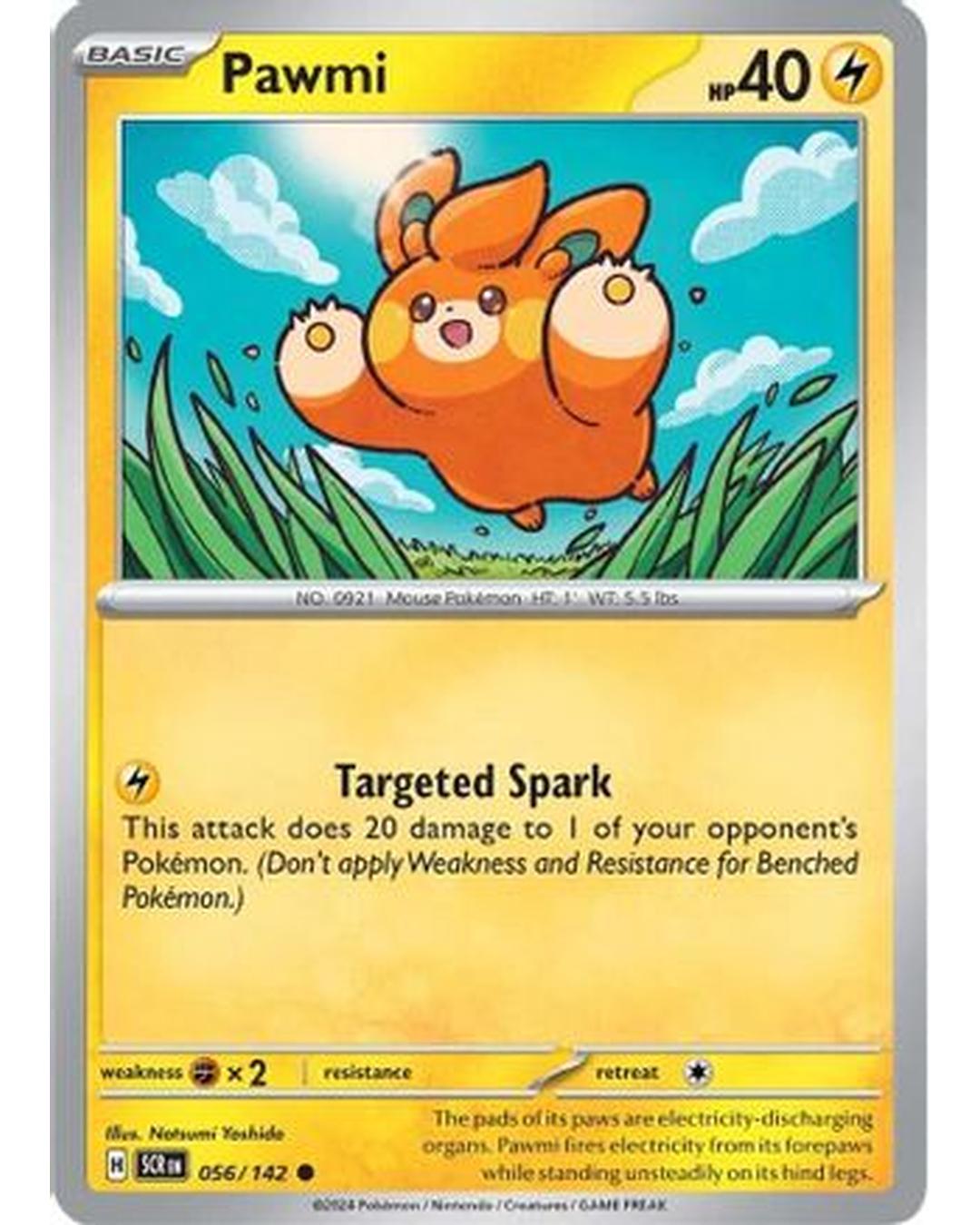 Pawmi 056/142  - Reverse Holofoil SV07 Stellar Crown - Common