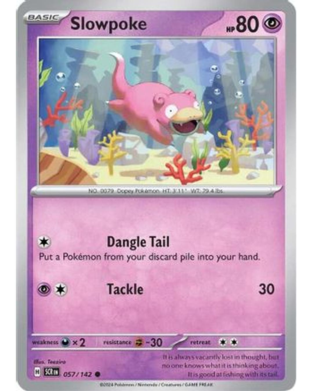 Slowpoke 057/142  - Reverse Holofoil SV07 Stellar Crown - Common