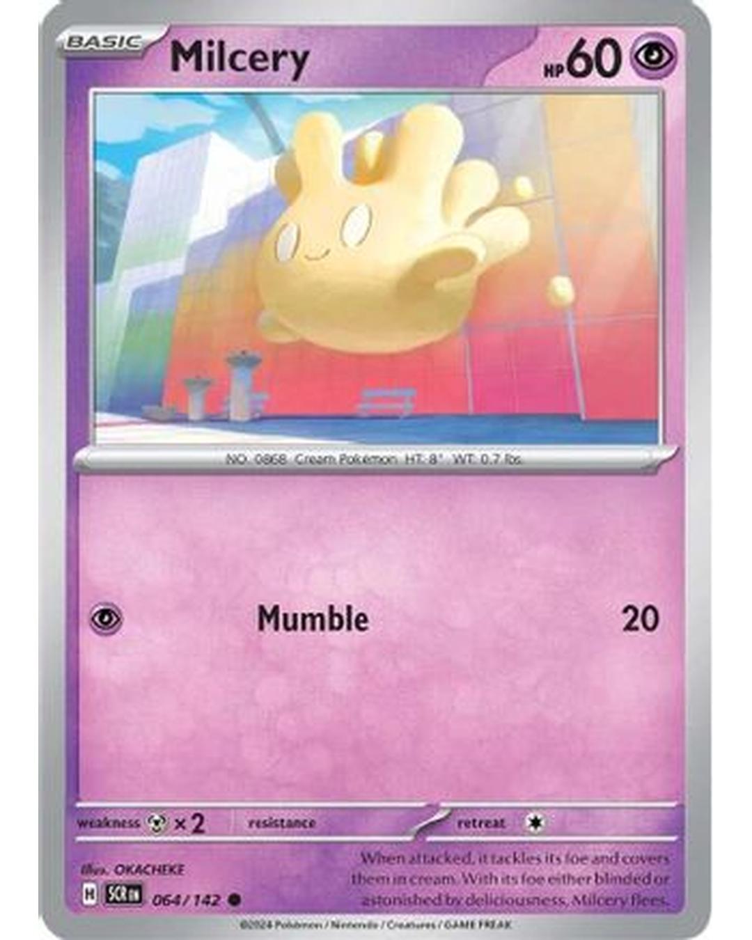 Milcery 064/142  - Reverse Holofoil SV07 Stellar Crown - Common