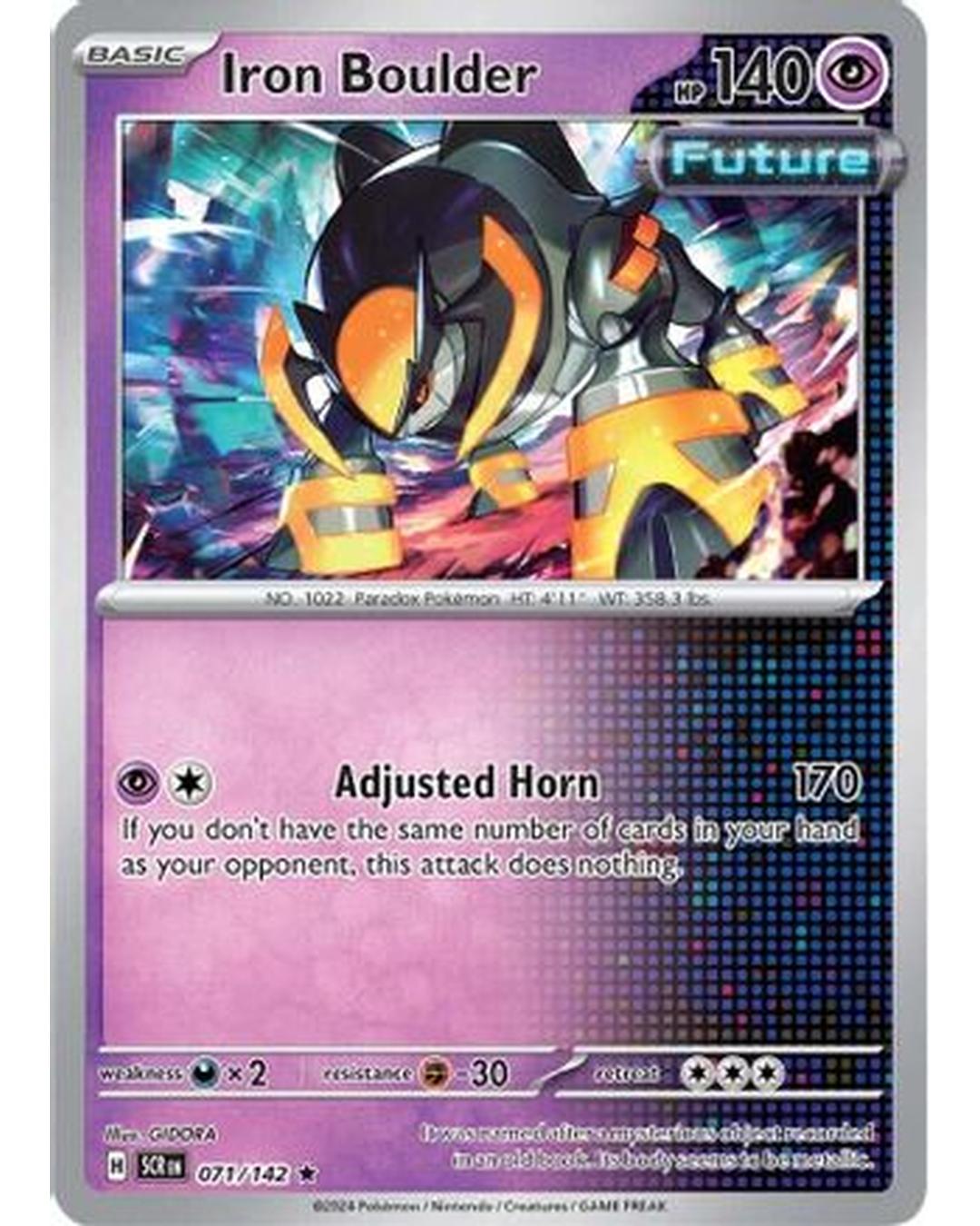 Iron Boulder 071/142  - Holofoil SV07 Stellar Crown - Rare