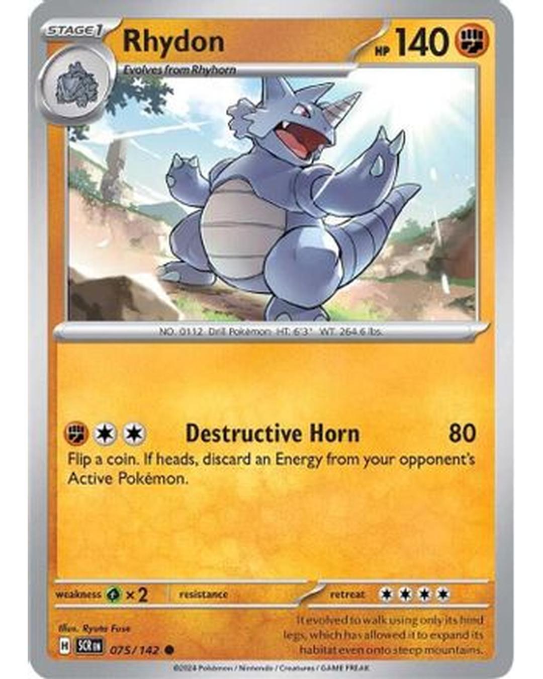 Rhydon 075/142  SV07 Stellar Crown - Common