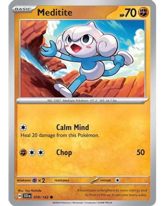 Meditite 078/142  - Reverse Holofoil SV07 Stellar Crown - Common