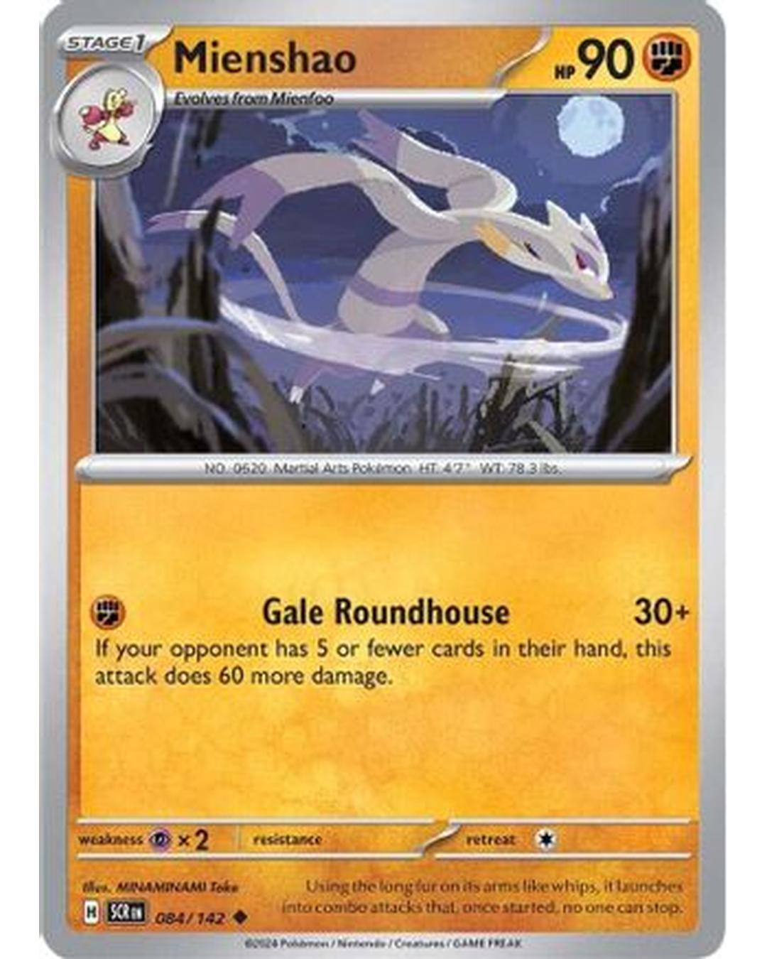 Mienshao 084/142  SV07 Stellar Crown - Uncommon