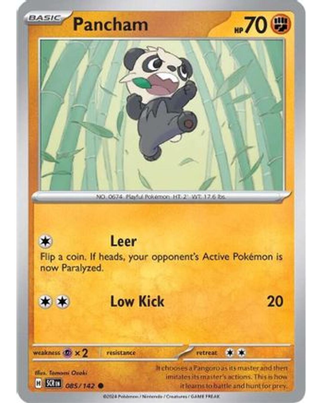 Pancham 085/142  - Reverse Holofoil SV07 Stellar Crown - Common