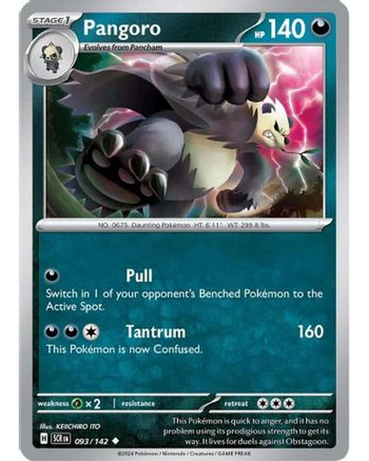Pangoro 093/142  - Reverse Holofoil SV07 Stellar Crown - Uncommon