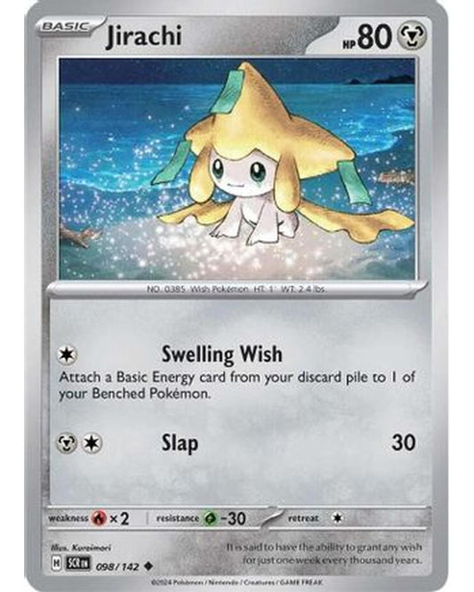 Jirachi 098/142  - Reverse Holofoil SV07 Stellar Crown - Uncommon