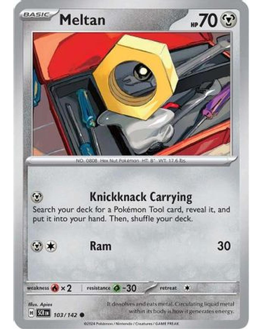 Meltan 103/142  - Reverse Holofoil SV07 Stellar Crown - Common