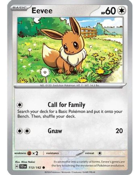 Eevee 113/142  - Reverse Holofoil SV07 Stellar Crown - Common