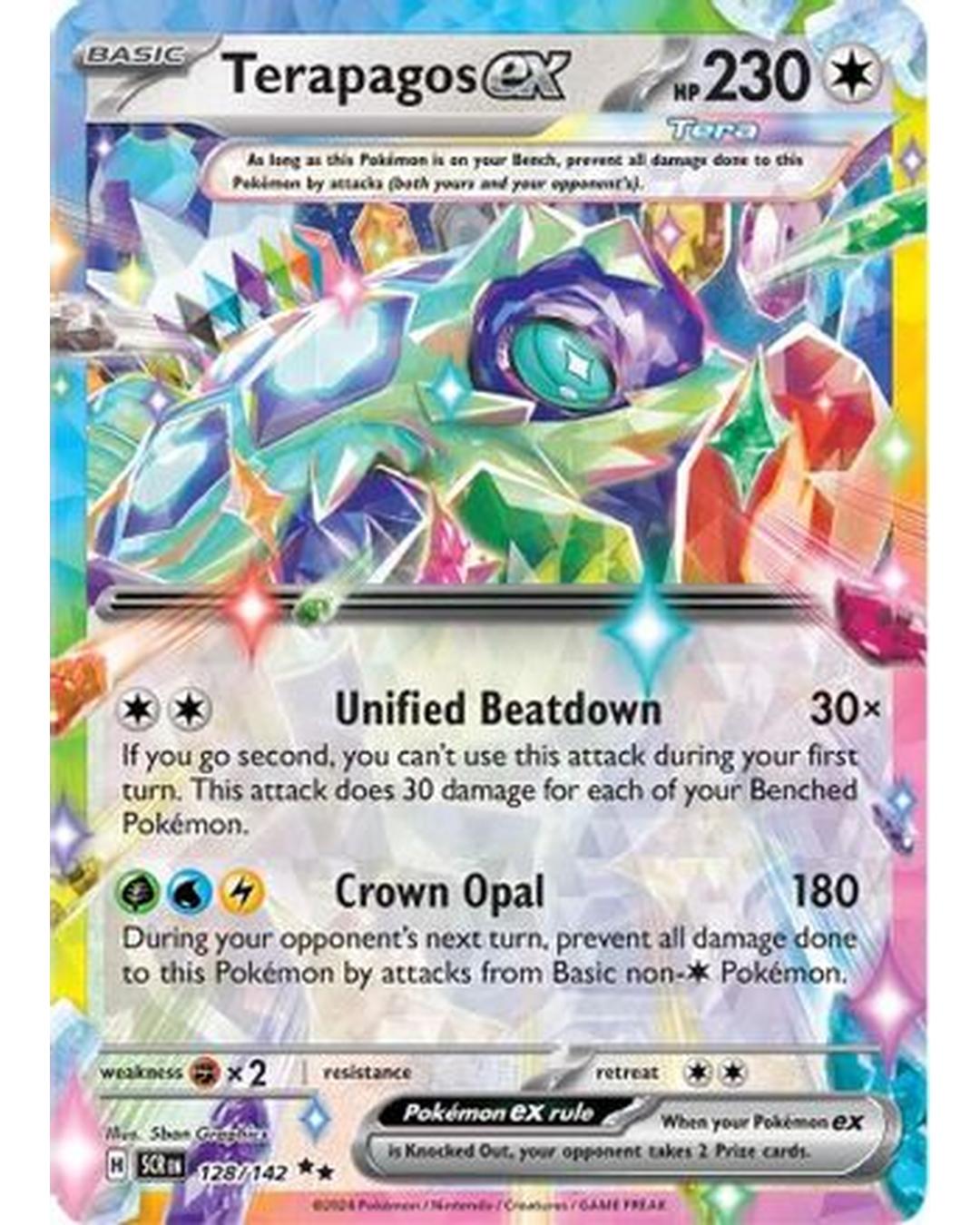 Terapagos ex 128/142  - Holofoil SV07 Stellar Crown - Double Rare