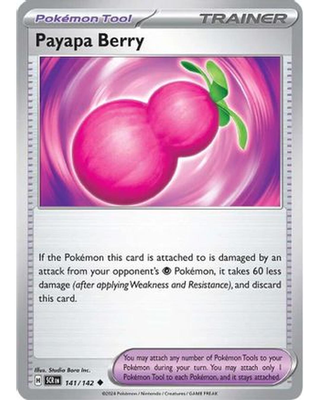 Payapa Berry 141/142  - Reverse Holofoil SV07 Stellar Crown - Uncommon