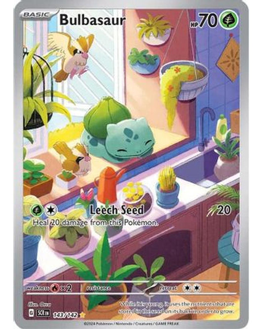 Bulbasaur 143/142  - Holofoil SV07 Stellar Crown - Illustration Rare