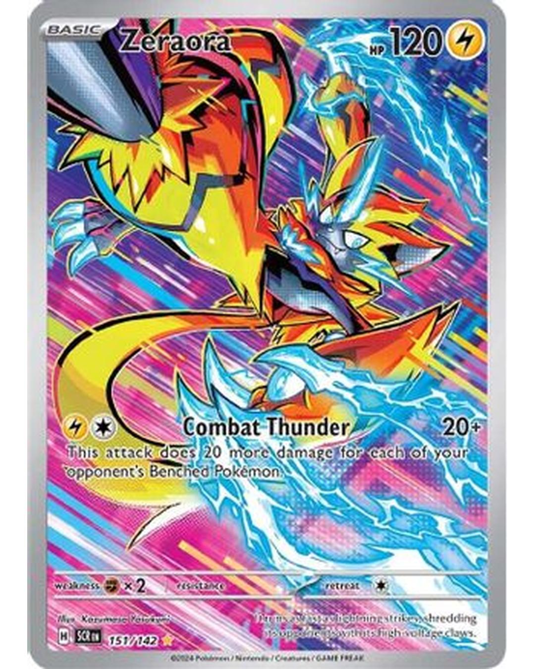 Zeraora 151/142  - Holofoil SV07 Stellar Crown - Illustration Rare