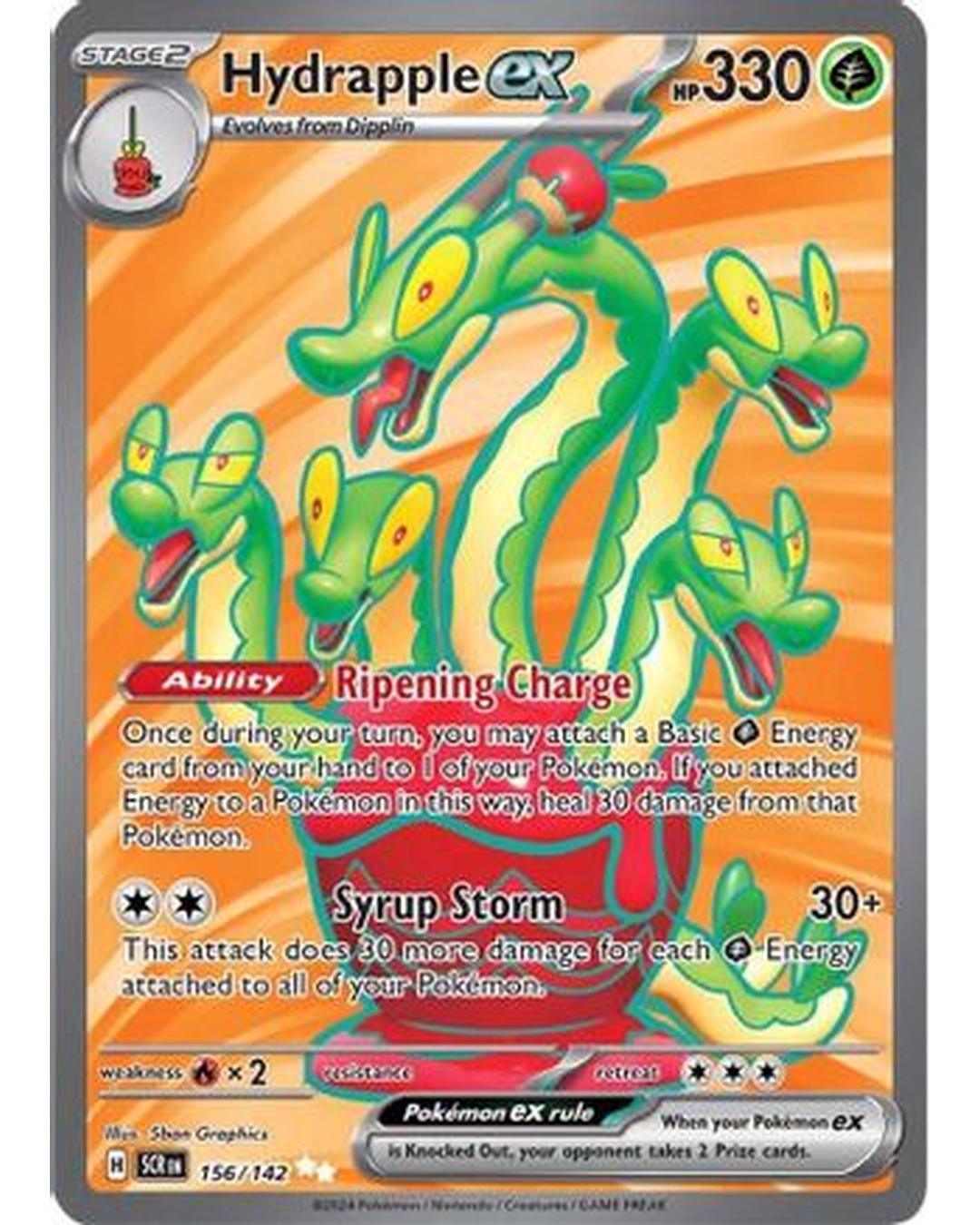 Hydrapple ex 156/142  - Holofoil SV07 Stellar Crown - Ultra Rare