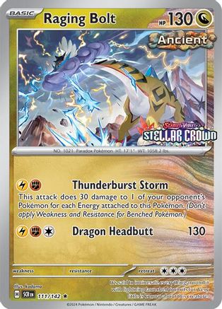 Raging Bolt (Cosmo Holo) (Best Buy Exclusive) 111/142  - Holofoil Miscellaneous Cards & Products - Rare