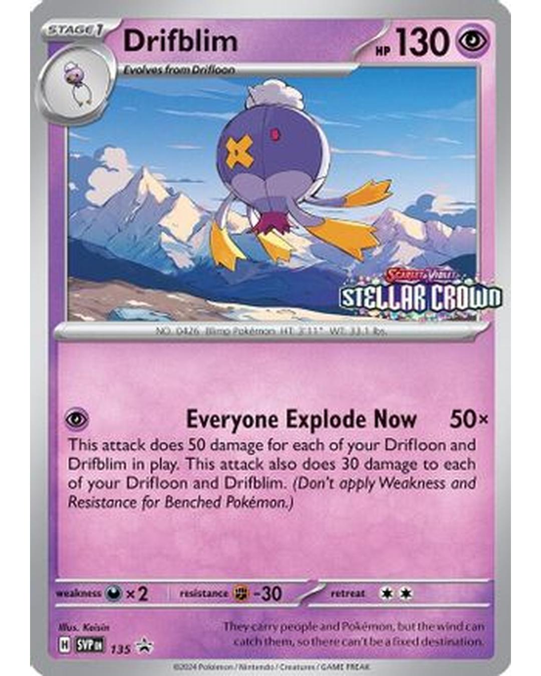 Drifblim 135  - Holofoil SV Scarlet & Violet Promo Cards - Promo