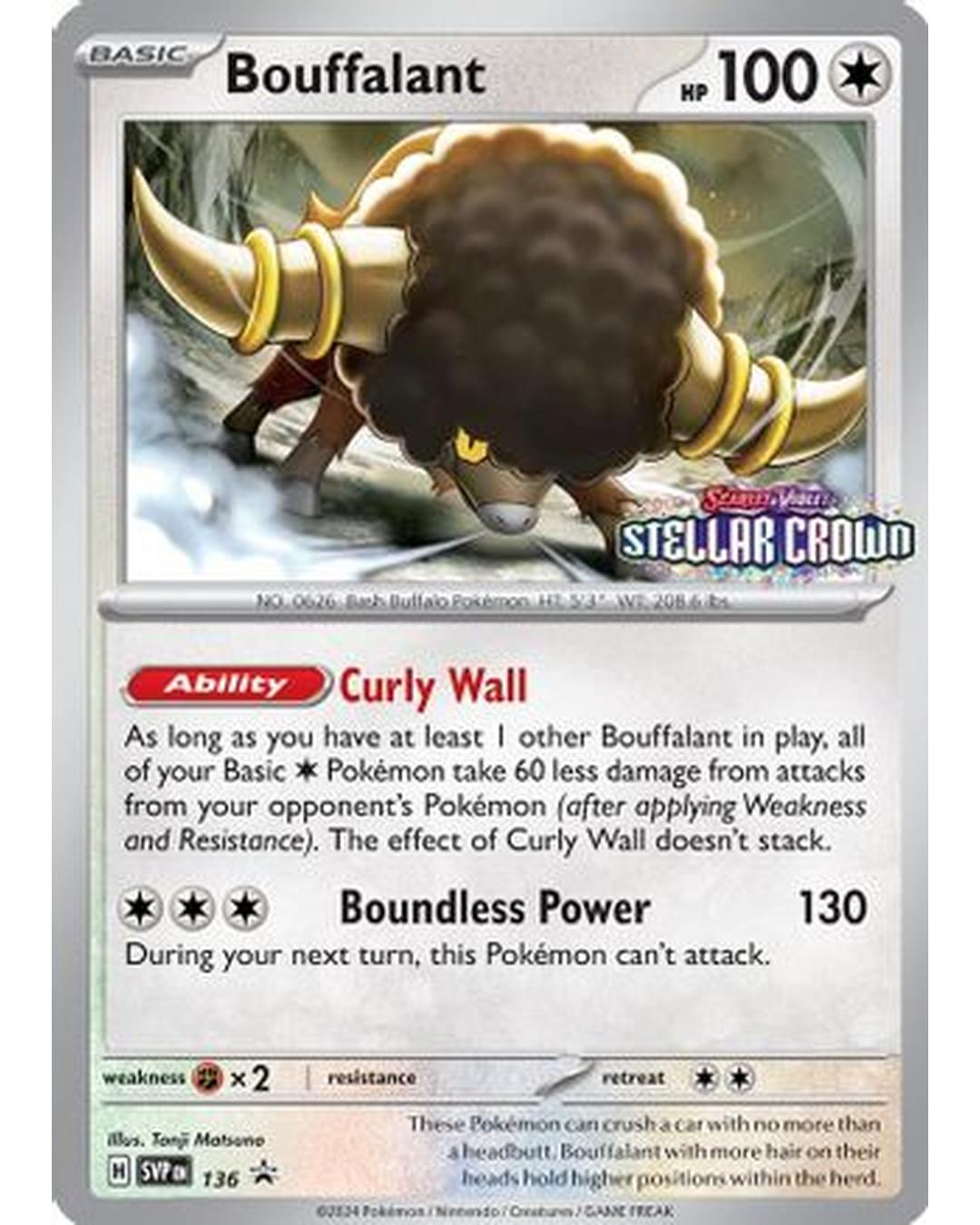 Bouffalant 136  - Holofoil SV Scarlet & Violet Promo Cards - Promo