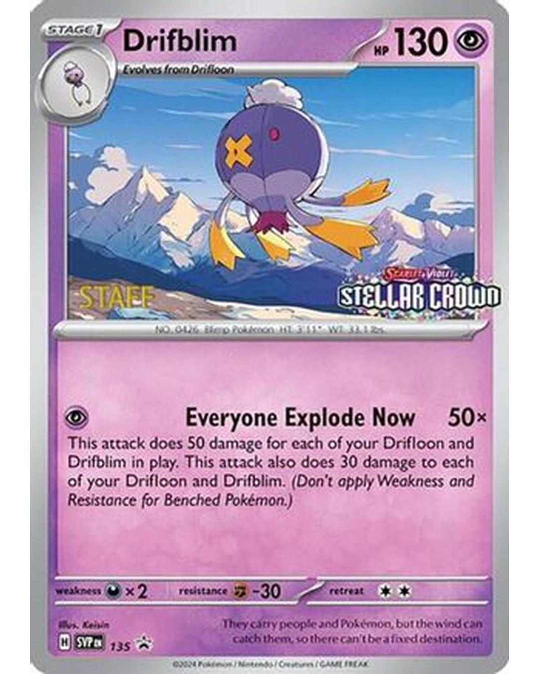 Drifblim 135  - Reverse Holofoil SV Scarlet & Violet Promo Cards - Promo