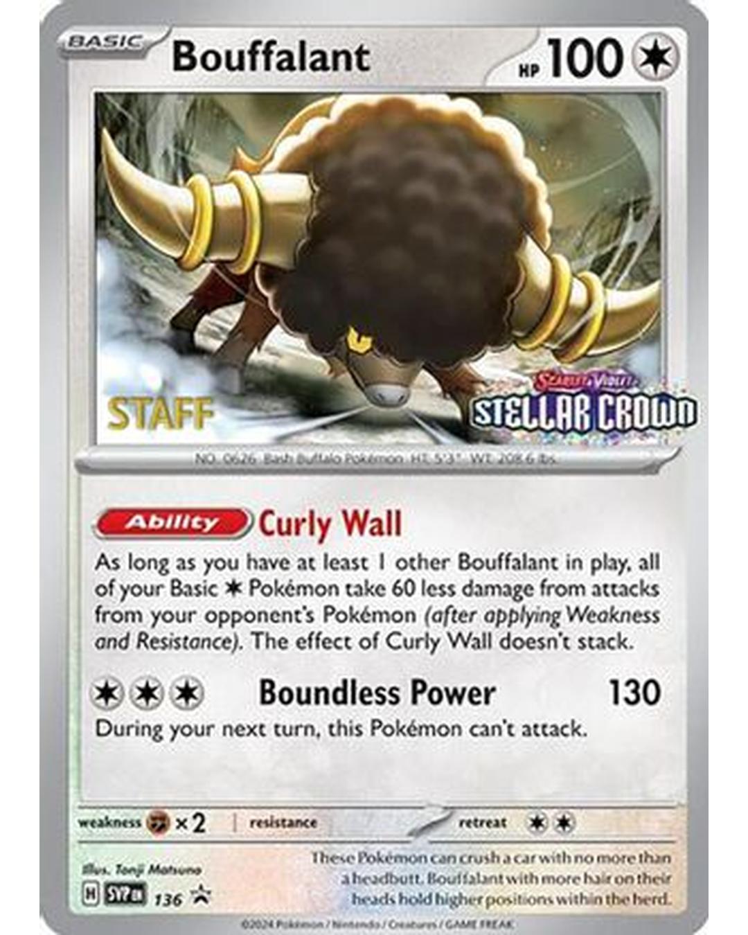 Bouffalant 136  - Reverse Holofoil SV Scarlet & Violet Promo Cards - Promo