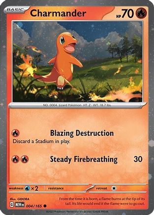 Charmander 004/165  - Holofoil Miscellaneous Cards & Products - Promo