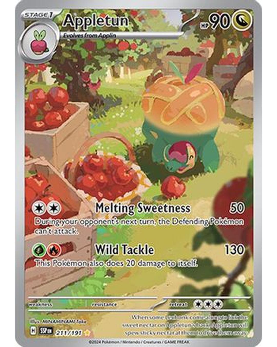 Appletun 211/191  - Holofoil SV08 Surging Sparks - Illustration Rare