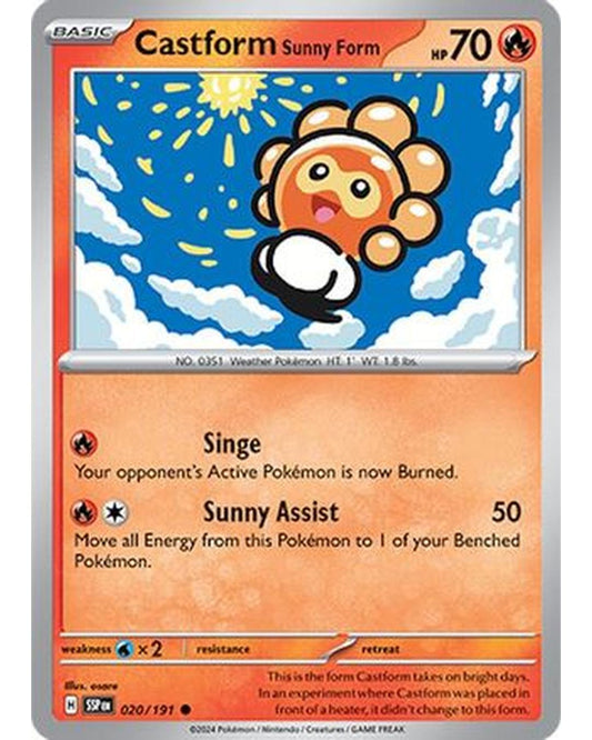 Castform Sunny Form 020/191  SV08 Surging Sparks - Common