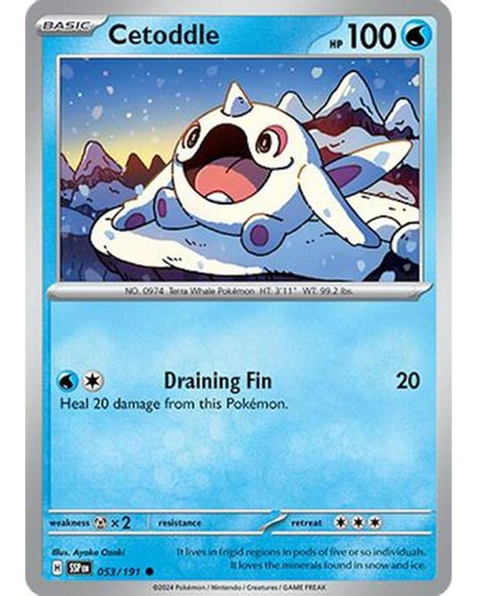 Cetoddle 053/191  - Reverse Holofoil SV08 Surging Sparks - Common