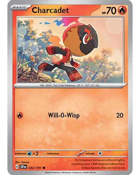 Charcadet 032/191  - Reverse Holofoil SV08 Surging Sparks - Common