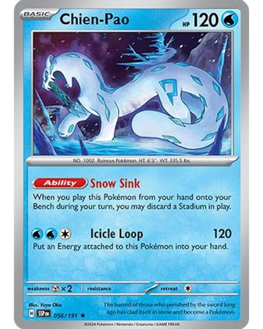 Chien-Pao 056/191  - Reverse Holofoil SV08 Surging Sparks - Rare