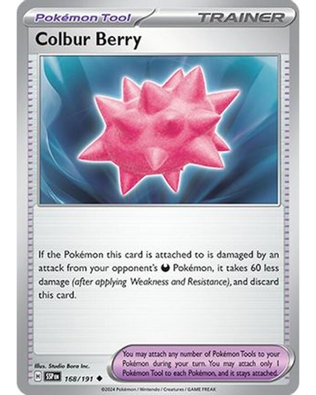 Colbur Berry 168/191  - Reverse Holofoil SV08 Surging Sparks - Uncommon