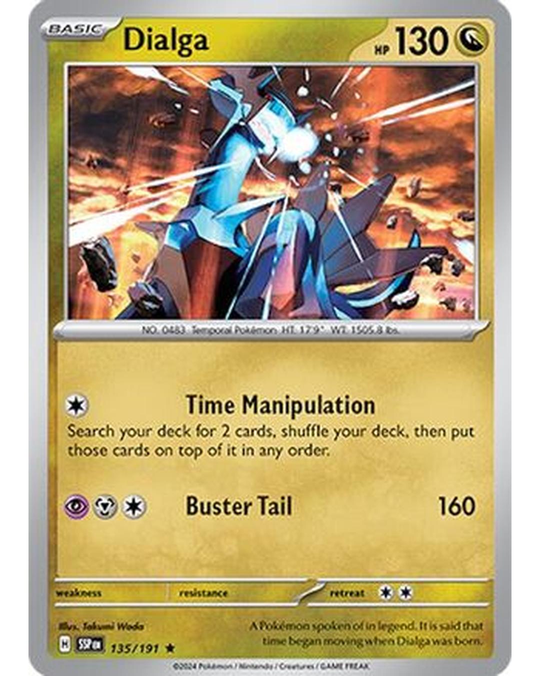 Dialga 135/191  - Holofoil SV08 Surging Sparks - Rare