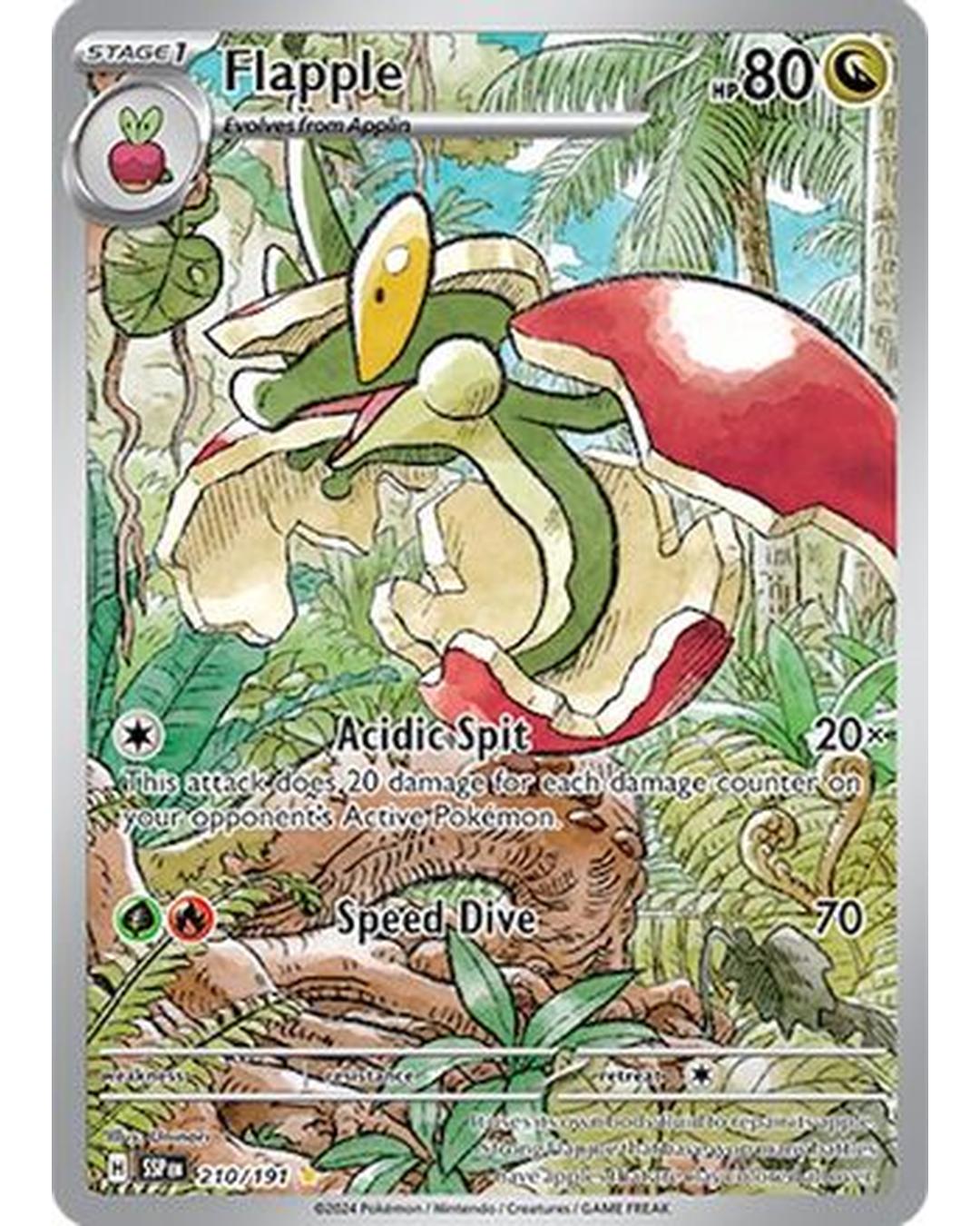 Flapple 210/191  - Holofoil SV08 Surging Sparks - Illustration Rare