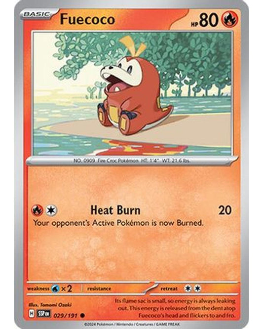 Fuecoco 029/191  - Reverse Holofoil SV08 Surging Sparks - Common