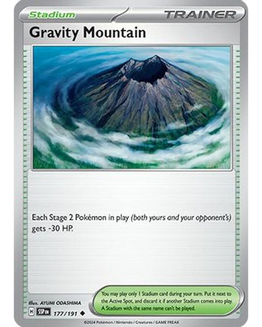 Gravity Mountain 177/191  - Reverse Holofoil SV08 Surging Sparks - Uncommon