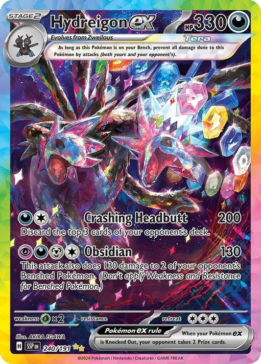 Hydreigon ex 240/191  - Holofoil SV08 Surging Sparks - Special Illustration Rare