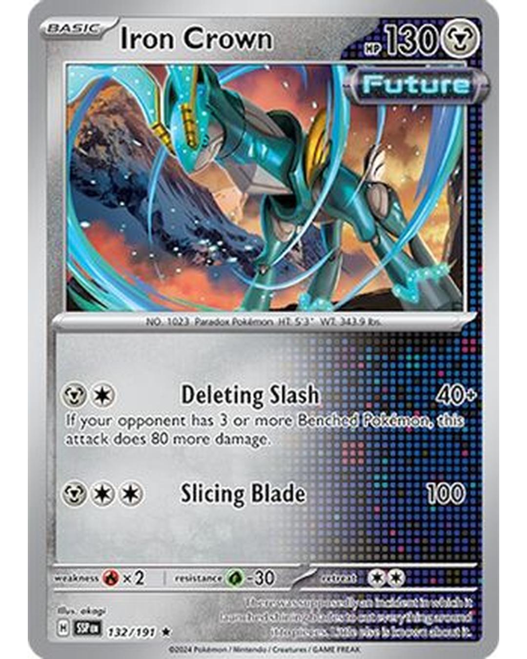 Iron Crown 132/191  - Holofoil SV08 Surging Sparks - Rare