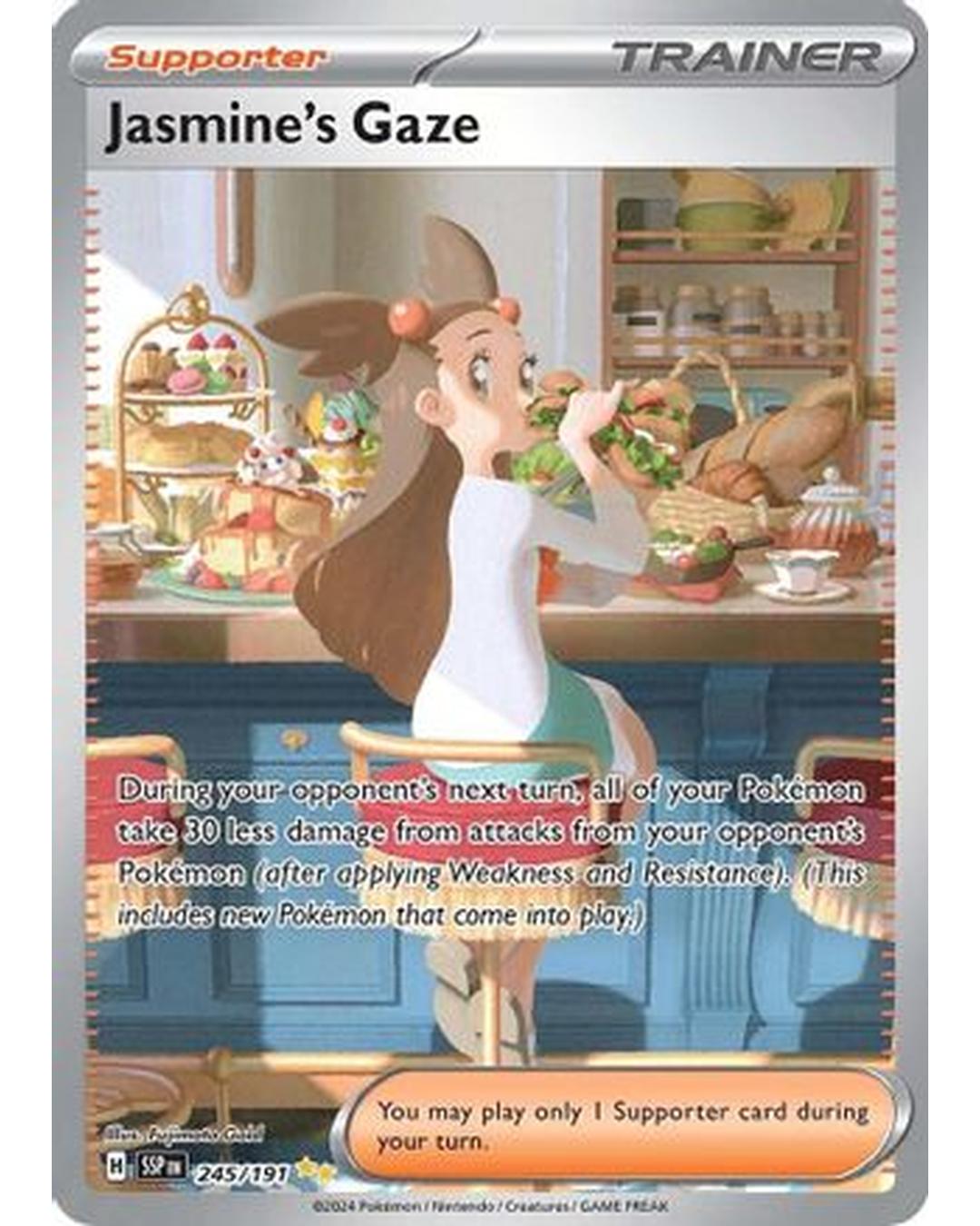 Jasmine's Gaze 245/191  - Holofoil SV08 Surging Sparks - Special Illustration Rare