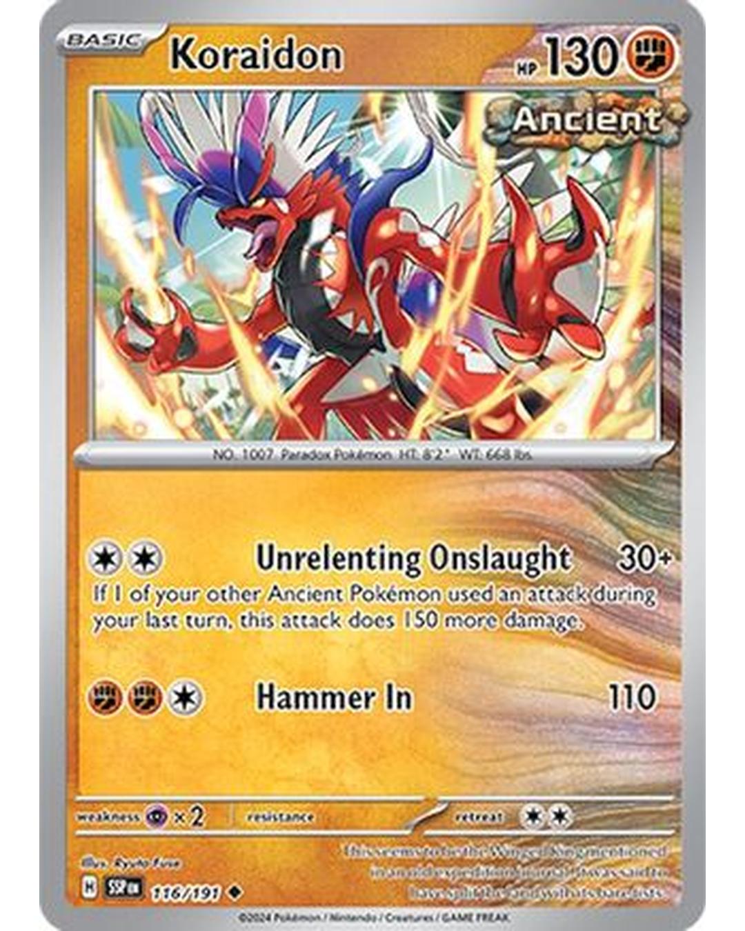 Koraidon 116/191  SV08 Surging Sparks - Uncommon