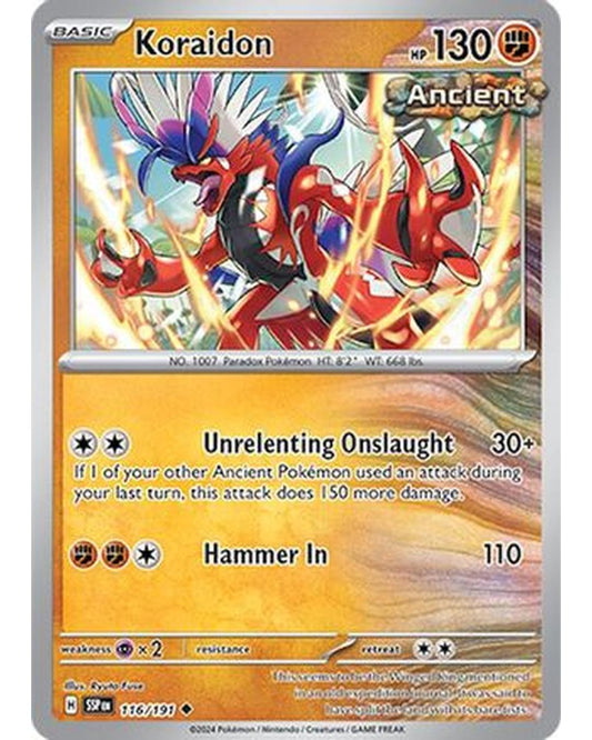 Koraidon 116/191  SV08 Surging Sparks - Uncommon