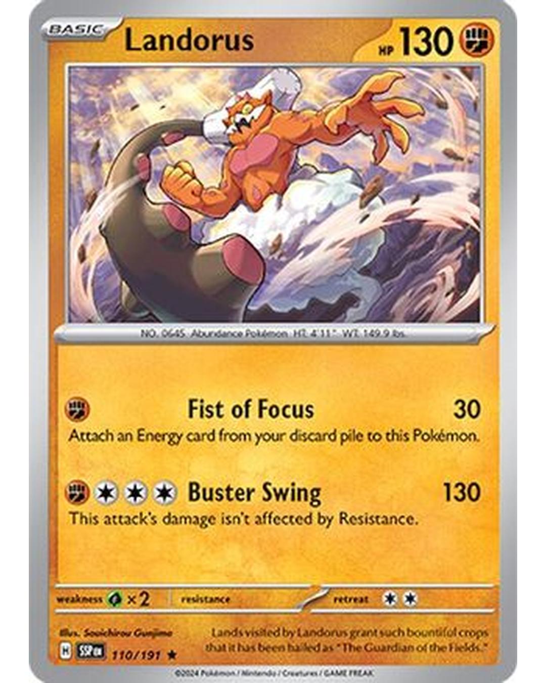 Landorus 110/191  - Holofoil SV08 Surging Sparks - Rare