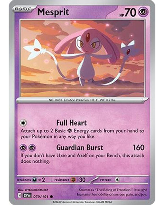 Mesprit 079/191  - Reverse Holofoil SV08 Surging Sparks - Common