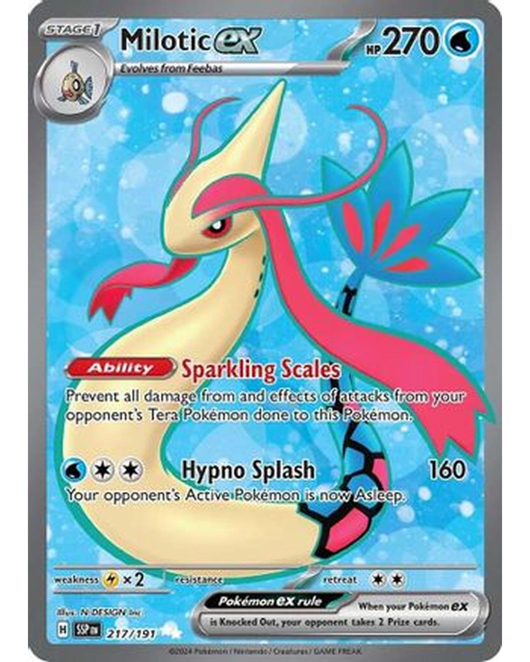 Milotic ex 217/191  - Holofoil SV08 Surging Sparks - Ultra Rare