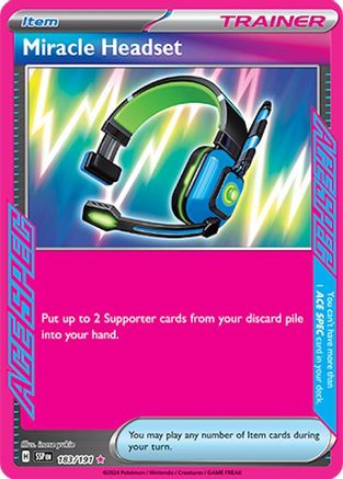 Miracle Headset 183/191  - Holofoil SV08 Surging Sparks - ACE SPEC Rare