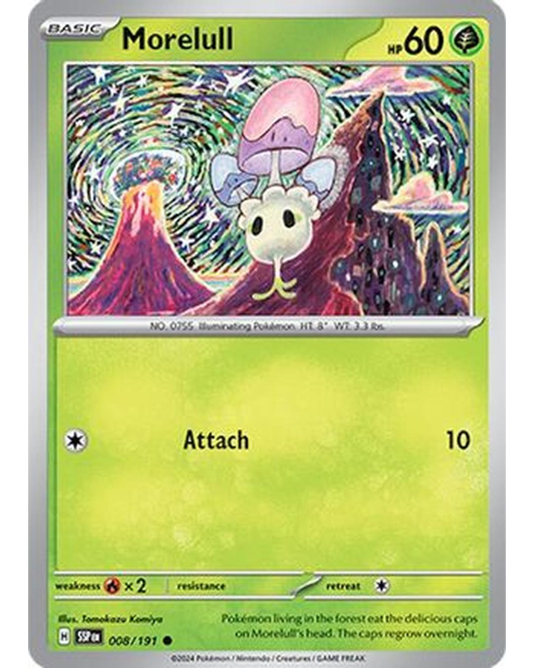 Morelull 008/191  - Reverse Holofoil SV08 Surging Sparks - Common