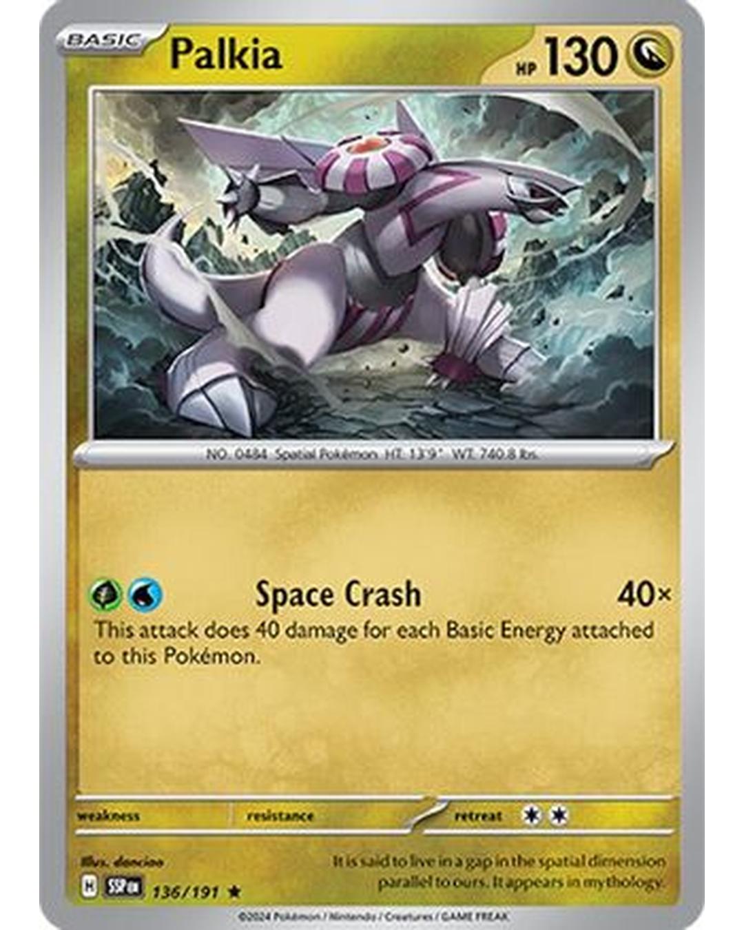 Palkia 136/191  - Holofoil SV08 Surging Sparks - Rare