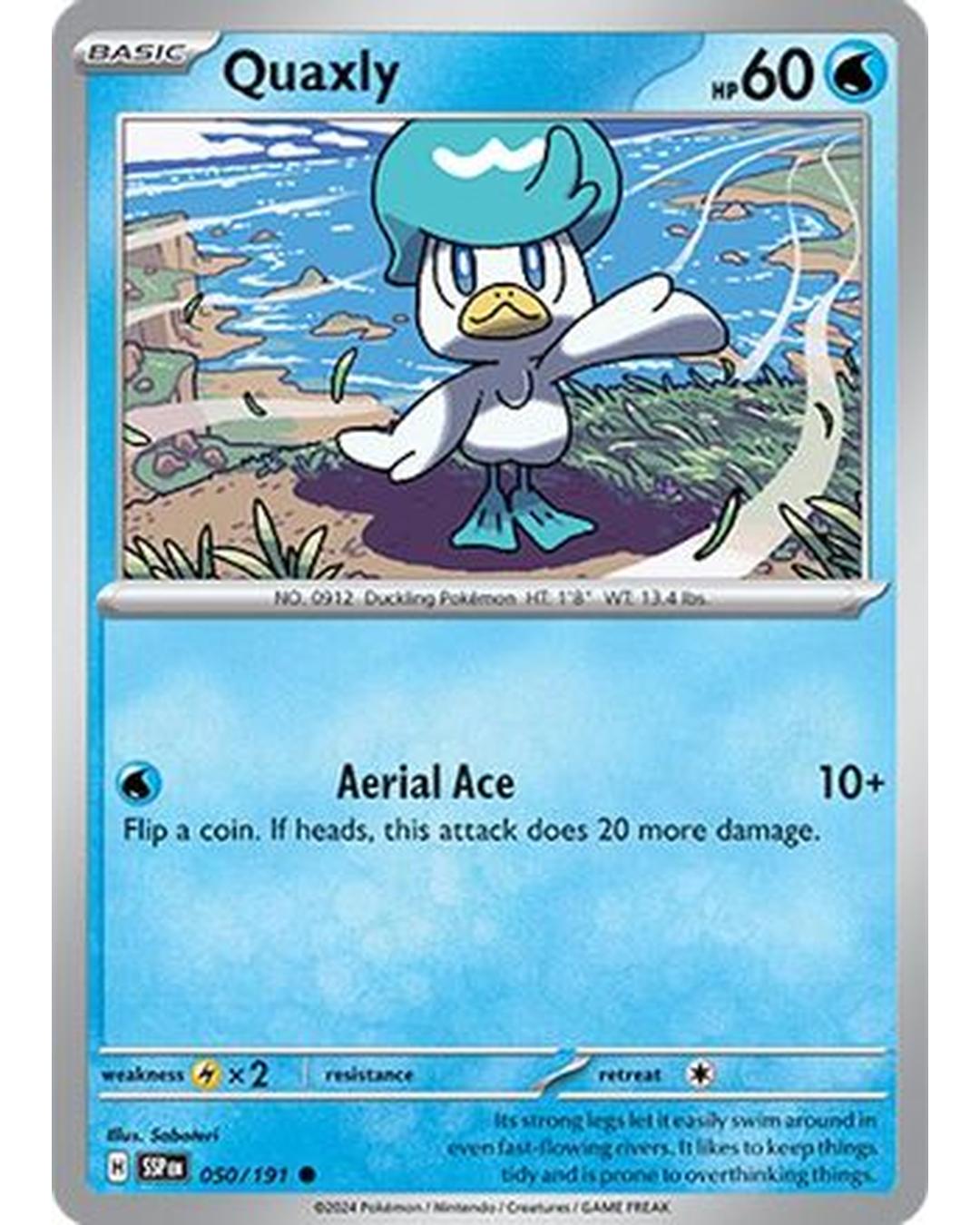 Quaxly 050/191  - Reverse Holofoil SV08 Surging Sparks - Common