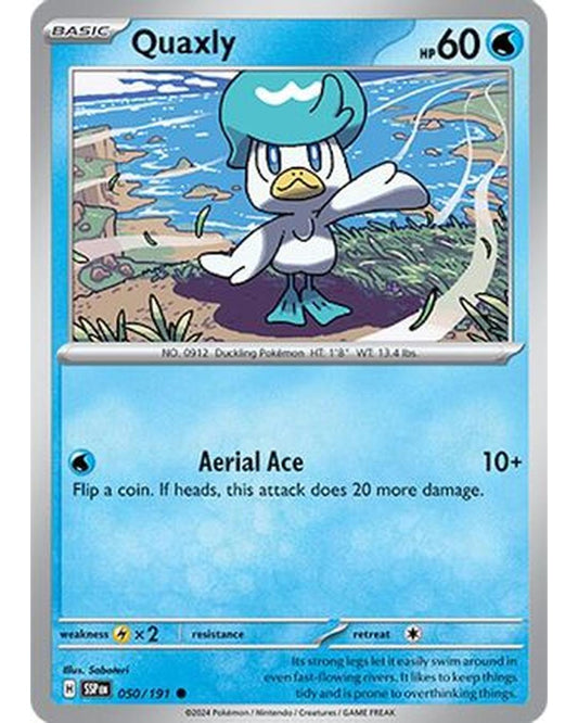 Quaxly 050/191  - Reverse Holofoil SV08 Surging Sparks - Common