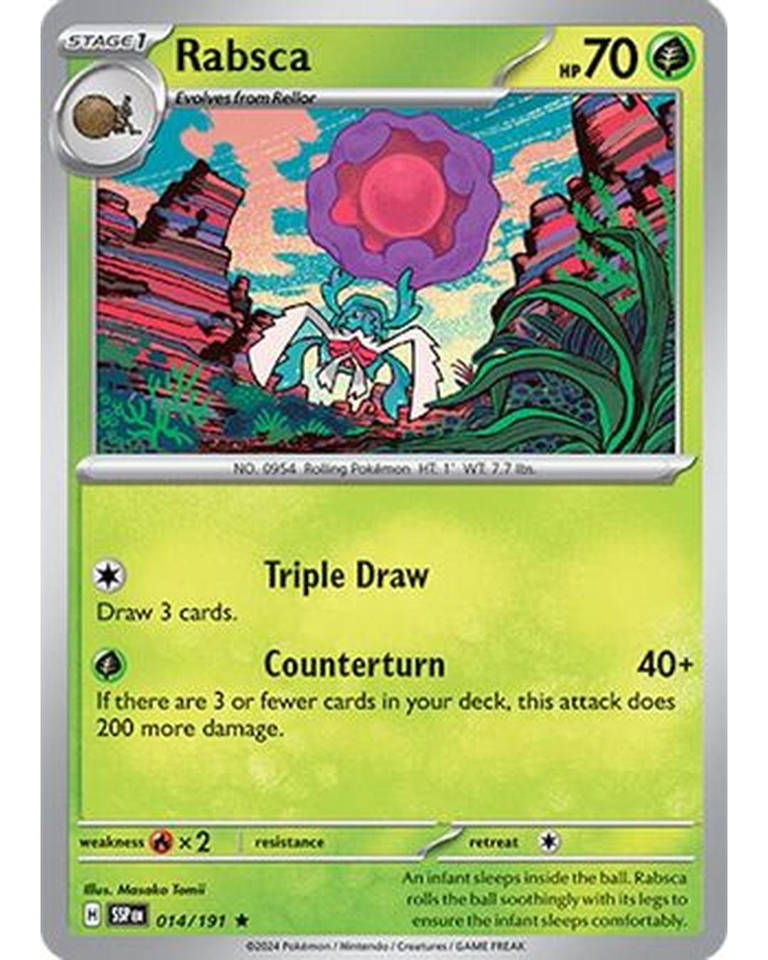 Rabsca 014/191  - Holofoil SV08 Surging Sparks - Rare